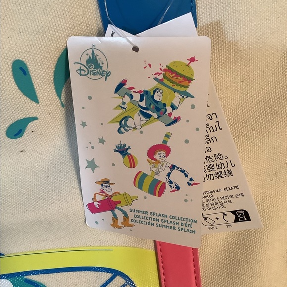 Disney Parks Pixar Toy Story Snorkeling Rex ~ Canvas tote Large Travel Beach Bag - Picture 12 of 15